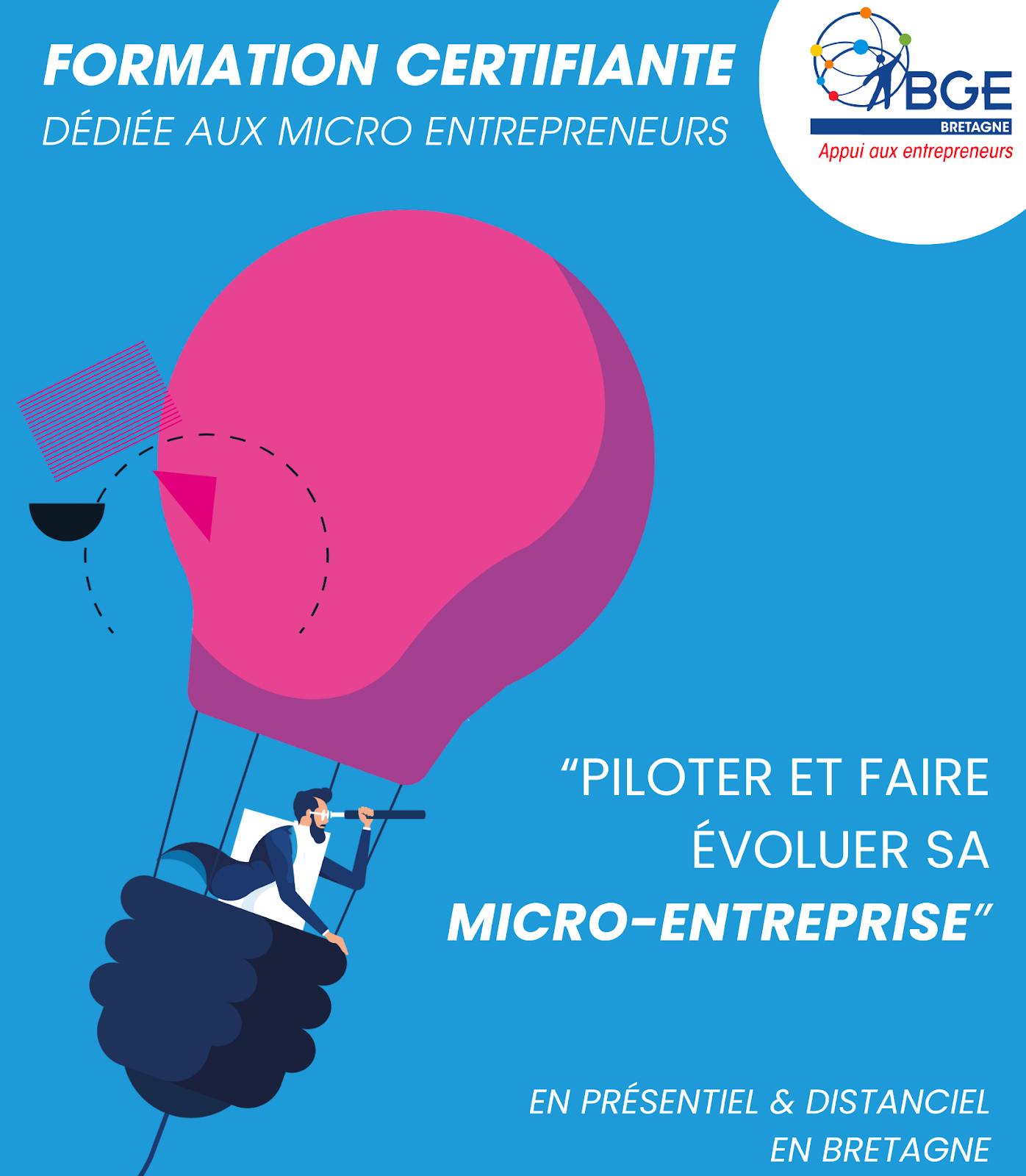 Un homme dans une montgolfière avec une long vue regarde vers l'horizon. C'est un entrepreneur qui souhaite développer sa micro-entreprise, son auto-entreprise.

Voici quelques jours pour entreprendre, avec une micro entreprise en 2025 2026 !